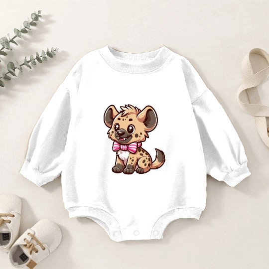 Playful Hyena Cartoon Baby Romper Sweatshirts