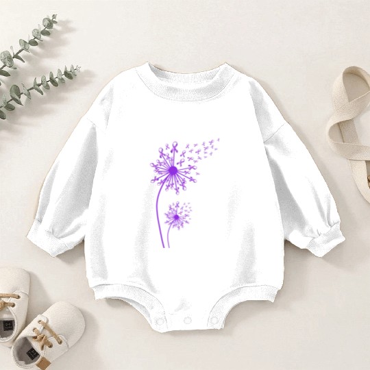 Alzheimer Disease Awareness Never Give Up Baby Romper Sweatshirts
