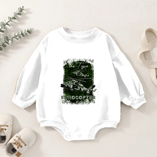 Eurocopter Tiger Military attack helicopter with c Baby Romper Sweatshirts