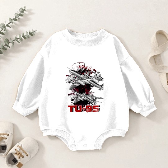 Tupolev TU-95 Heavy Russian Bomber Aircraft Baby Romper Sweatshirts