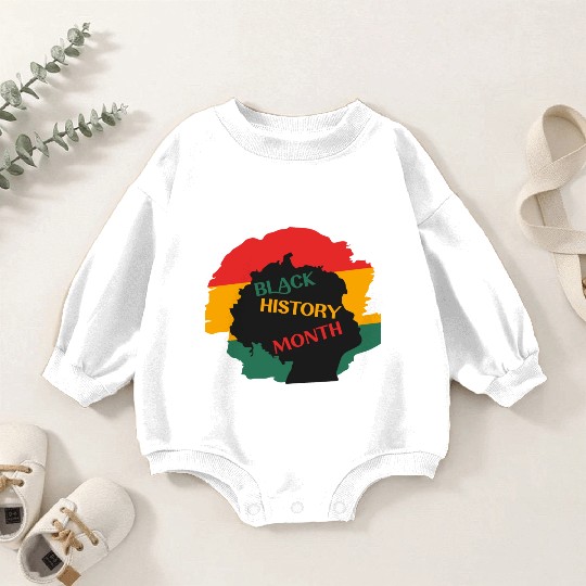 Black history month. African American woman Baby Romper Sweatshirts