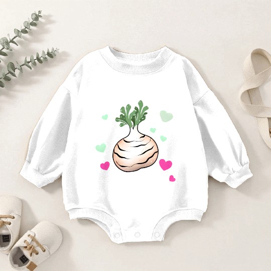 Turnip Love Valentine's Day Hearts Baby Romper Sweatshirts