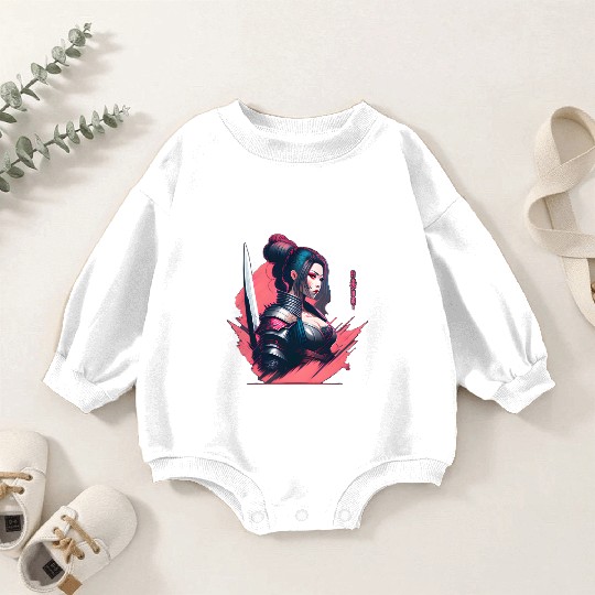 Cyberpunk Samurai Cyberpunk Baby Romper Sweatshirts
