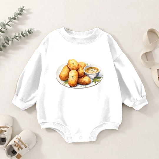French Crispy Potato Croquettes Baby Romper Sweatshirts