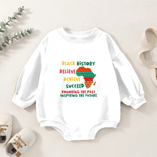 Honoring Past Inspiring Future Black History Month Baby Romper Sweatshirts