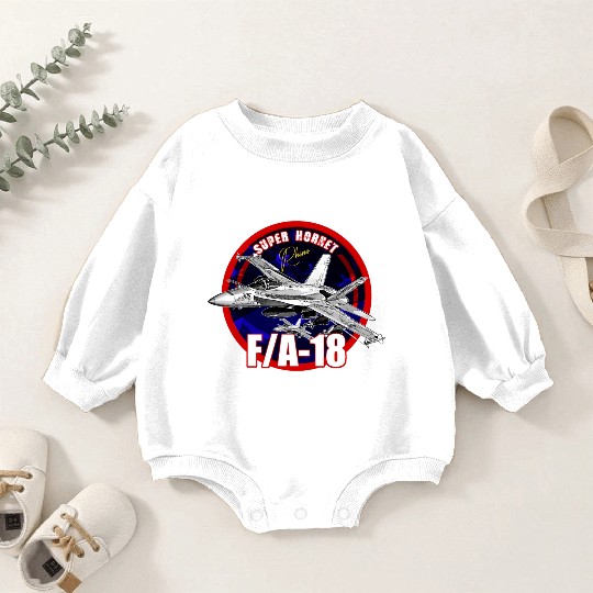 F18 Hornet Us Air Force Fighterjet Baby Romper Sweatshirts
