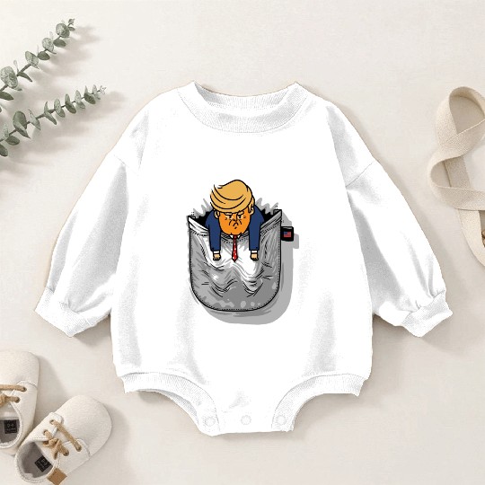 Trump Pocket USA Flag Baby Romper Sweatshirts
