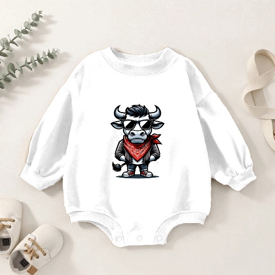 Rodeo Bull Riding Livestock Show Farmer Cattle Baby Romper Sweatshirts