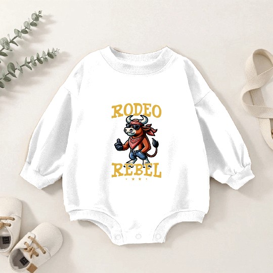 Rodeo Bull Riding Livestock Show Farmer Cattle Baby Romper Sweatshirts