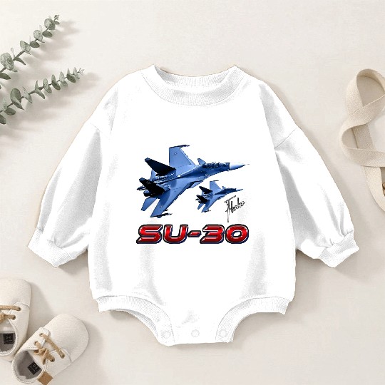 Sukhoi SU-30 Flanker Russian Fighterjet Baby Romper Sweatshirts