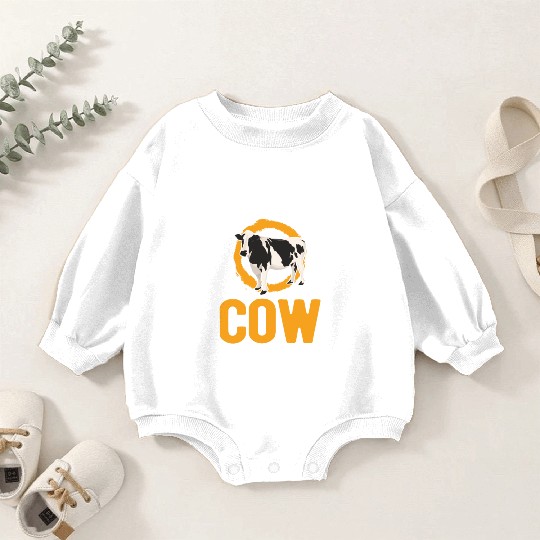 Home Is Where My Cow Farmer Baby Romper Sweatshirts