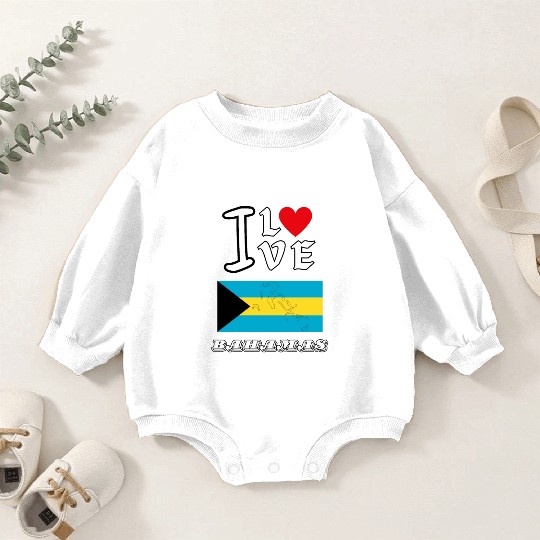 I Love Bahamas Baby Romper Sweatshirts