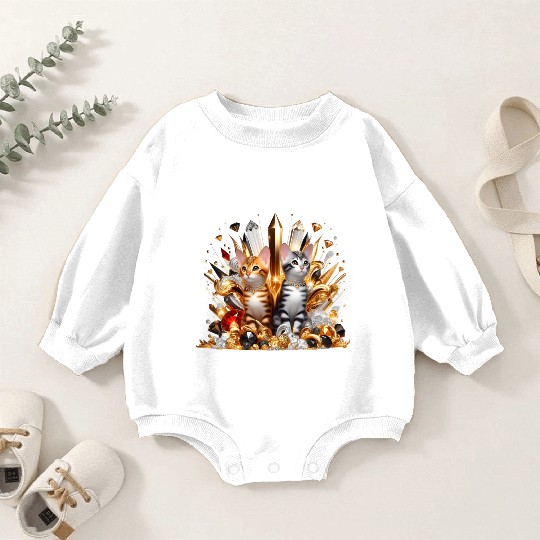 Bengal Kittens Beautiful Asian Cat Baby Romper Sweatshirts