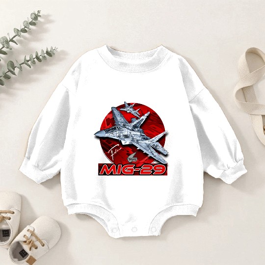 MIG-29 Soviet Union Air Superiority Jet Fighter Baby Romper Sweatshirts