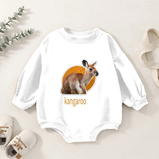 kangaroo animal design Baby Romper Sweatshirts