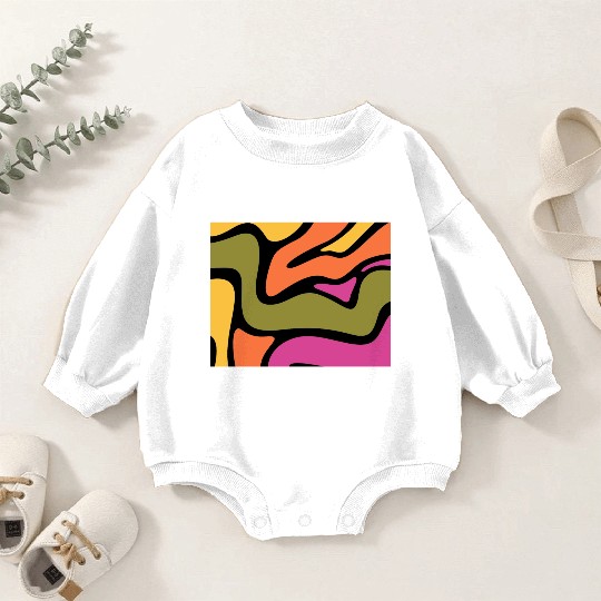 Psychedelic patterns, Aesthetic, Retro, Vintage Baby Romper Sweatshirts