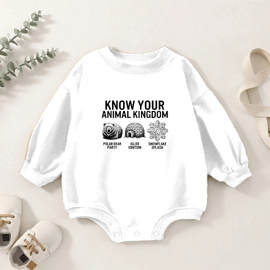 Winter Baby Romper Sweatshirts, Know Your Animal Kingdom Polar Bear