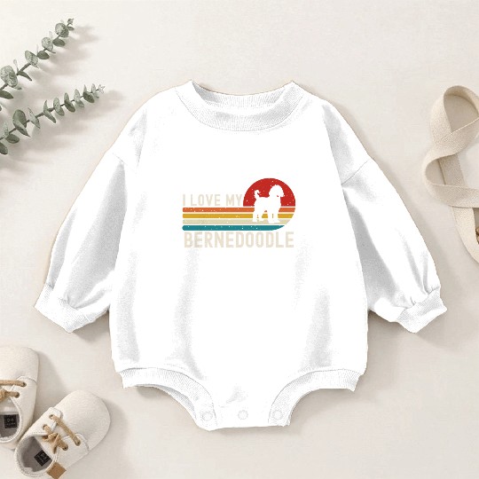 I Love My Bernedoodle Baby Romper Sweatshirts