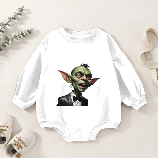 Green Goblin with Tuxedo Baby Romper Sweatshirts