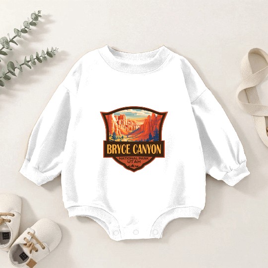 Bryce Canyon National Park Travel Retro Badge Baby Romper Sweatshirts