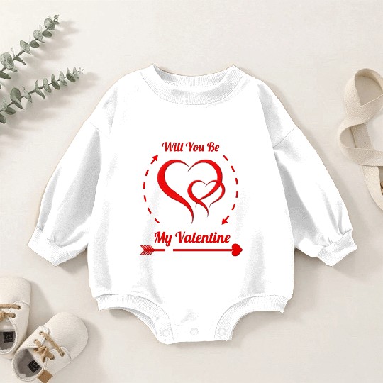 Valentine's Day. Baby Romper Sweatshirts