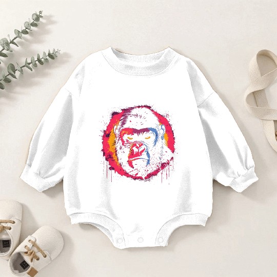 Angry Gorilla Baby Romper Sweatshirts