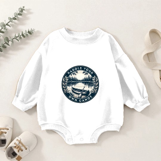 Solo Canoe Journey Lake Baby Romper Sweatshirts
