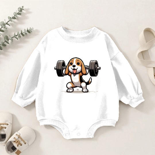 Beagle CrossFit Pro: Mastering the Jerk Baby Romper Sweatshirts