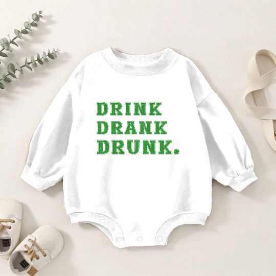 Funny St. Patty's Day Drinking Baby Romper Sweatshirts