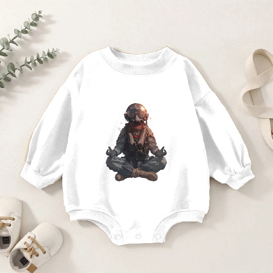 Zen Flight: The Aviator's Inner Peace Baby Romper Sweatshirts