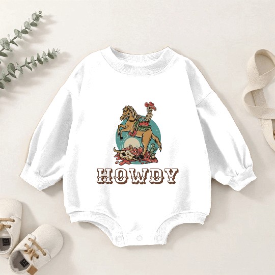 Howdy Baby Romper Sweatshirts