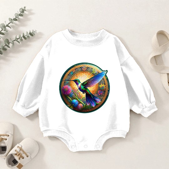 aiTee Hummingbird 01 Baby Romper Sweatshirts