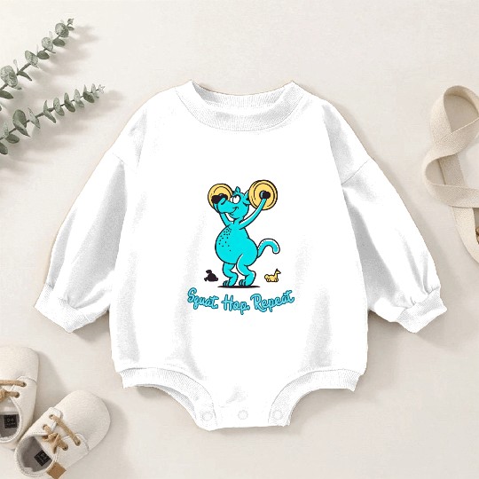 Kangaroo Gym Buff: Squat, Hop, Repeat Workout Baby Romper Sweatshirts