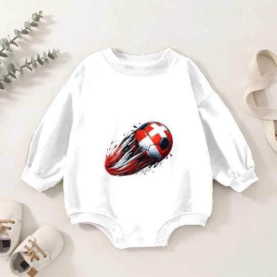 Switzerland Footballgraphic illustrationsoccer mot Baby Romper Sweatshirts