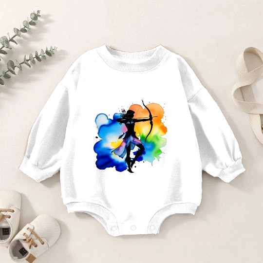 Color splash zodiac: Sagittarius Baby Romper Sweatshirts