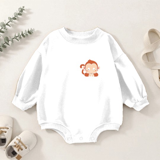 Monkey in a Pocket Baby Romper Sweatshirts