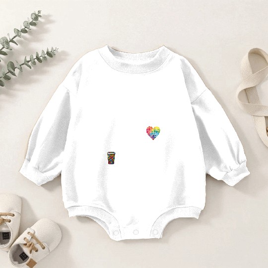 Austism Dad powered by love fueled by coffee Baby Romper Sweatshirts