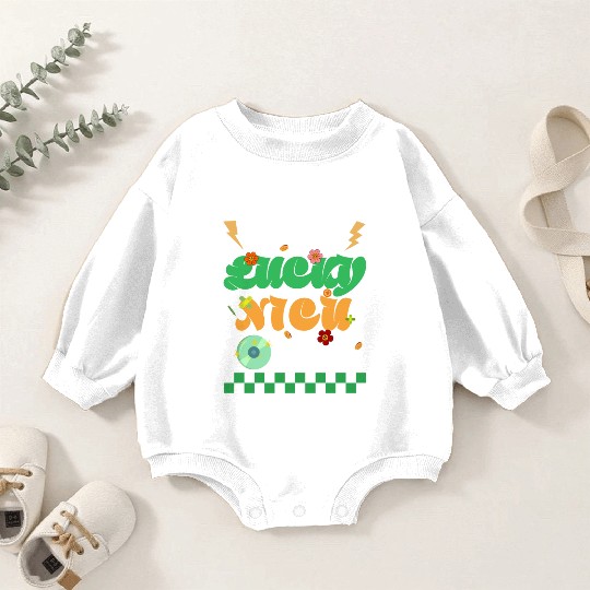 In My Lucky NICU Era St Patricks Day Hippie Smile Baby Romper Sweatshirts