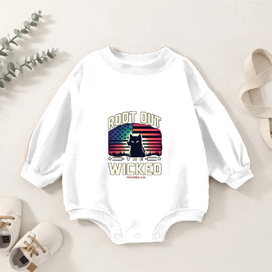 ROOT OUT THE WICKED PROVERBS 2:22 2024 ELECTION Baby Romper Sweatshirts