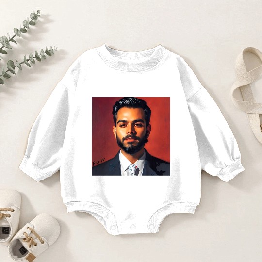 unique ai generated portraits of your face Baby Romper Sweatshirts