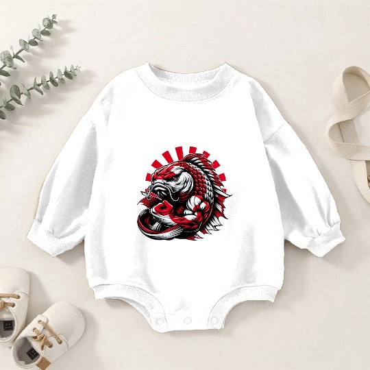 Koi fish Japan national flag carp Baby Romper Sweatshirts