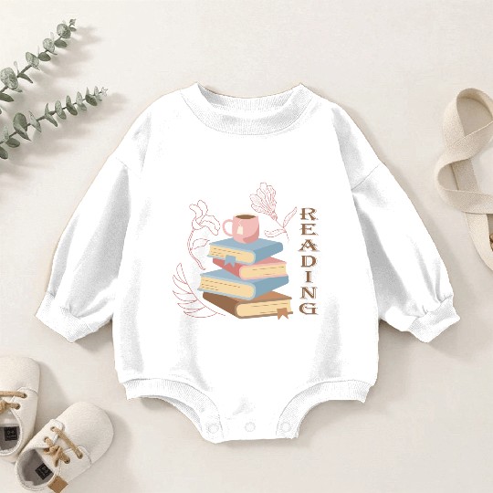 Addicted to reading books and tea Baby Romper Sweatshirts