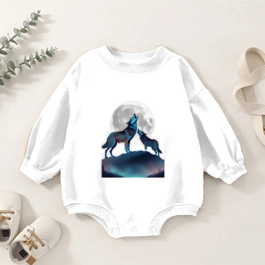 Amazing Wolf Baby Romper Sweatshirts