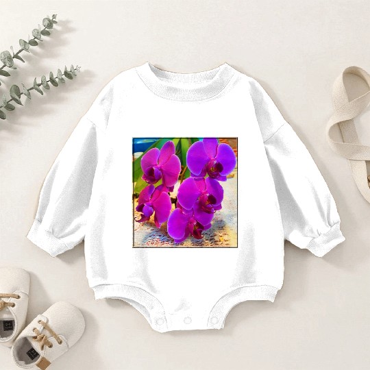 Orchid 2 Baby Romper Sweatshirts