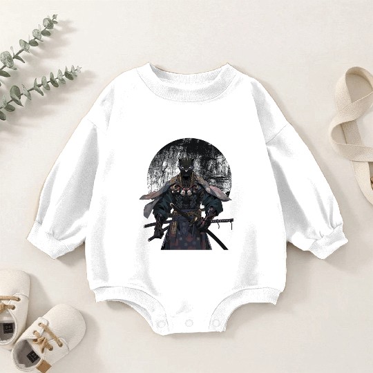 Anime Panther Warrior Samurai katana Baby Romper Sweatshirts