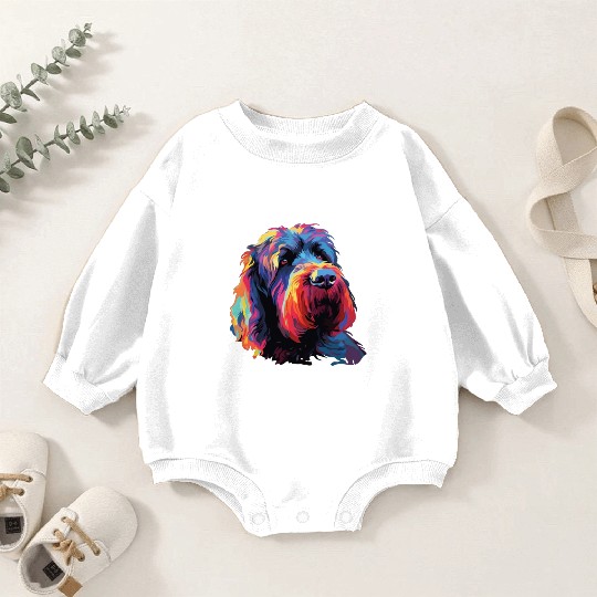 Colorful Russian Black Terrier Baby Romper Sweatshirts