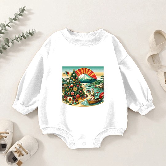 Japanese Style Christmas in July Baby Romper Sweatshirts