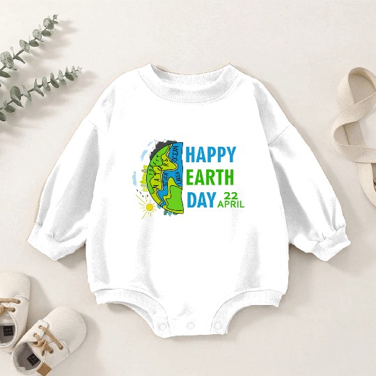 happy earth day april 22 Baby Romper Sweatshirts
