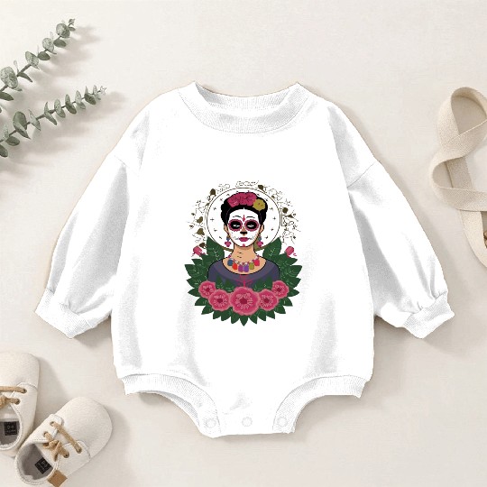 Frida Kahlo Day of the Dead Baby Romper Sweatshirts