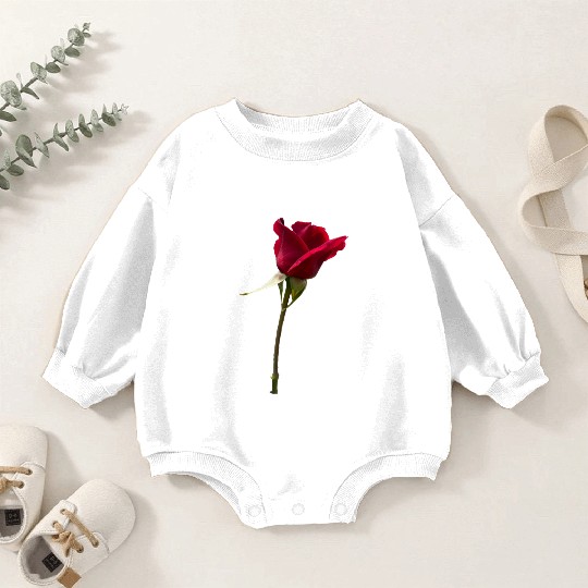 Red Rose Baby Romper Sweatshirts
